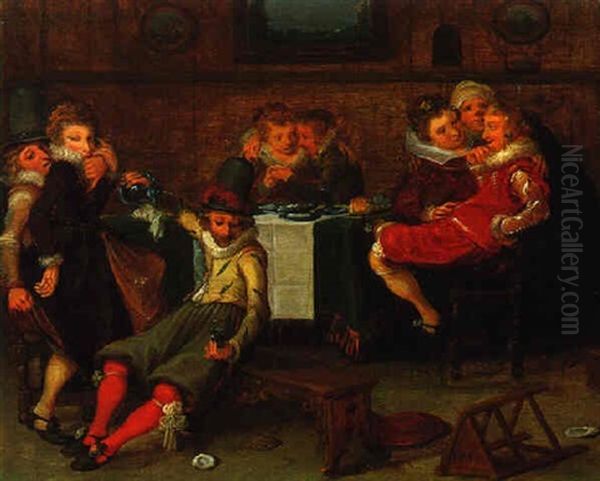 Lockere Gesellschaft by Hendrick Gerritsz. Pot