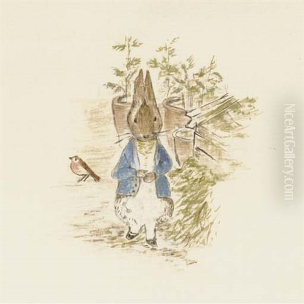 And Then, Feeling Rather Sick, He Went To Look For Some Parsley Oil Painting by Beatrix Potter