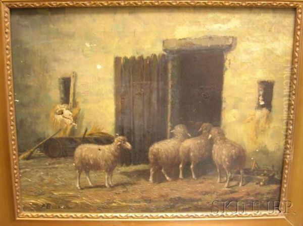 Scene With Sheep Oil Painting by Alfred Boisseau