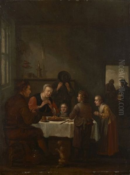 Le Benedicite Oil Painting by Pieter Symonsz Potter