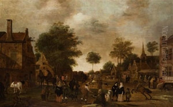 Escena De Aldea Oil Painting by Pieter Symonsz Potter