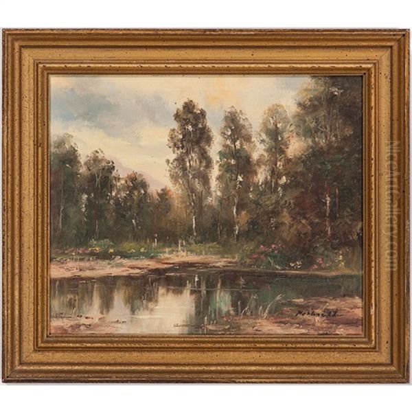 Landscape With Pond Oil Painting by Edward Henry Potthast Jr.