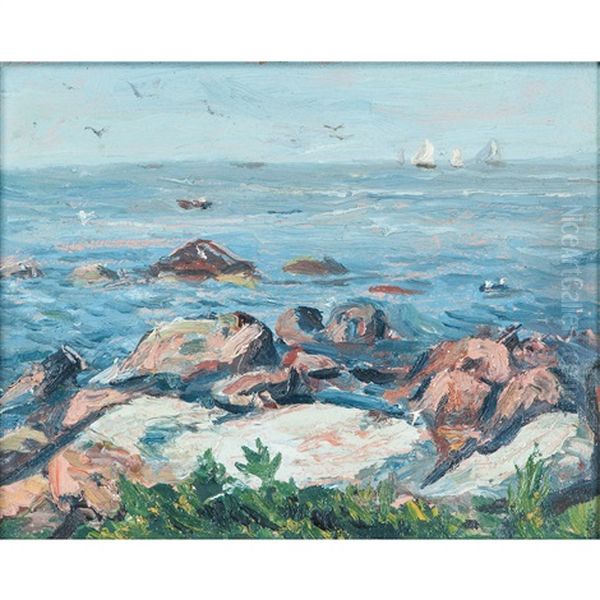 Coastal Scene Oil Painting by Edward Henry Potthast