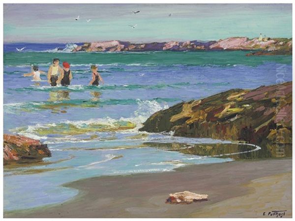 Low Tide Oil Painting by Edward Henry Potthast