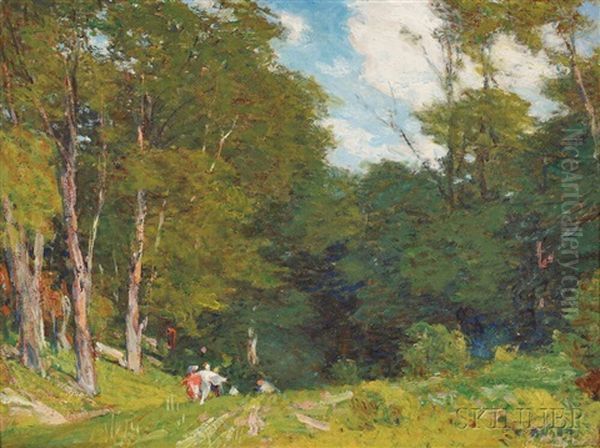 Path Into The Wood Oil Painting by Edward Henry Potthast