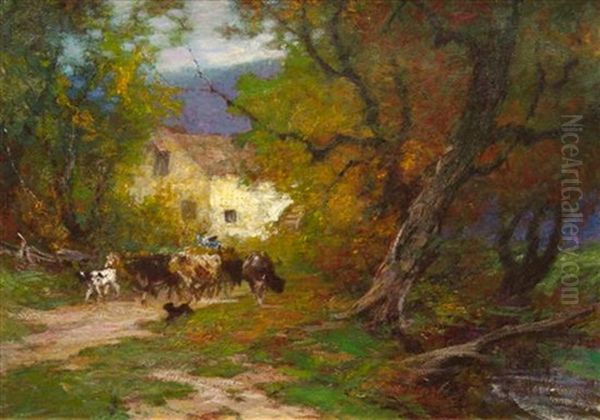 Old Mill On Brandywine Oil Painting by Edward Henry Potthast