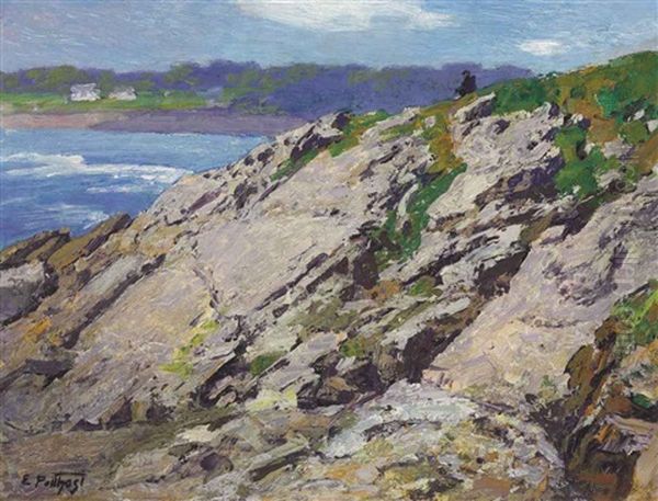 Looking Out To Sea, The Coast Of Maine by Edward Henry Potthast