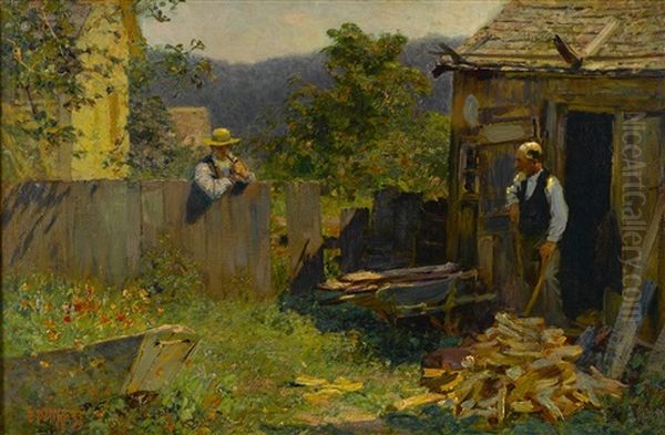 Chopping Wood Oil Painting by Edward Henry Potthast