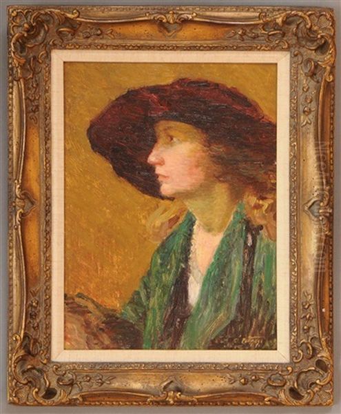 Lady With Hat Oil Painting by Edward Henry Potthast