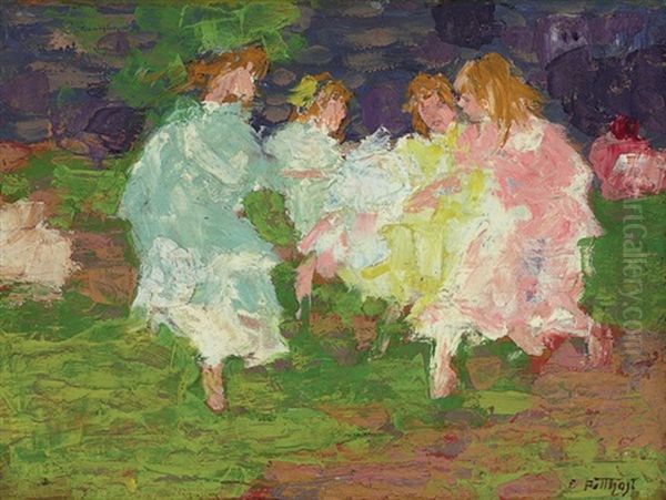 Ring Around The Rosie Oil Painting by Edward Henry Potthast