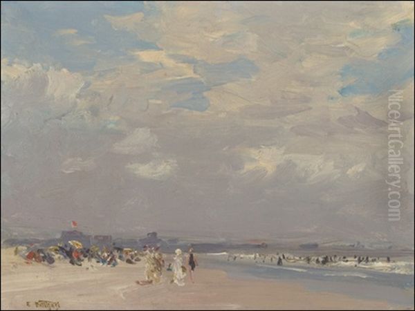 Rockaway Beach Oil Painting by Edward Henry Potthast