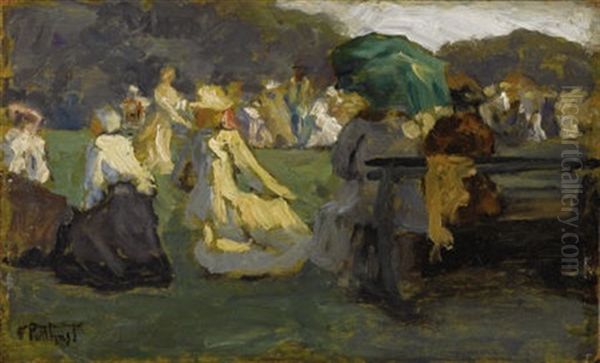 Lawn Tennis, St. Ives Oil Painting by Edward Henry Potthast