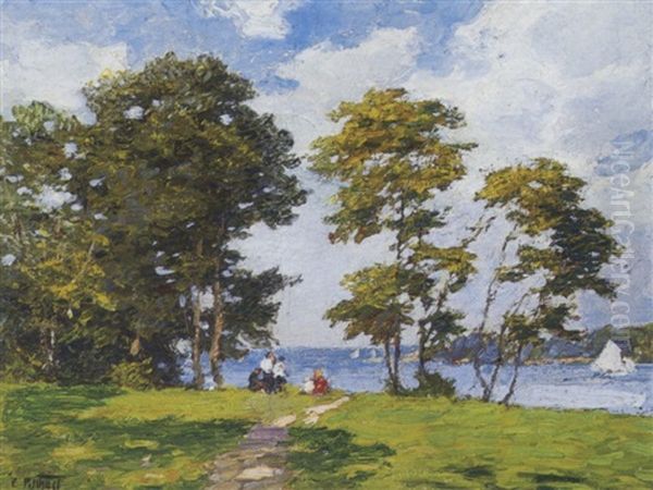 Landscape By The Shore Oil Painting by Edward Henry Potthast