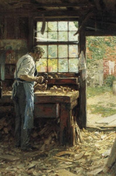 Village Carpenter Oil Painting by Edward Henry Potthast