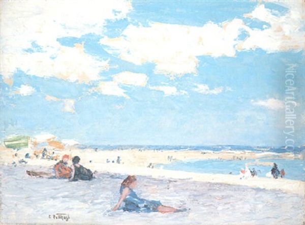 Long Beach Oil Painting by Edward Henry Potthast