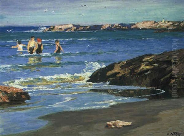 Low Tide Oil Painting by Edward Henry Potthast