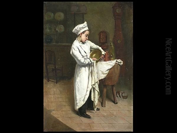 Der Kleine Patissier Oil Painting by Henri Louis Aime Pottin