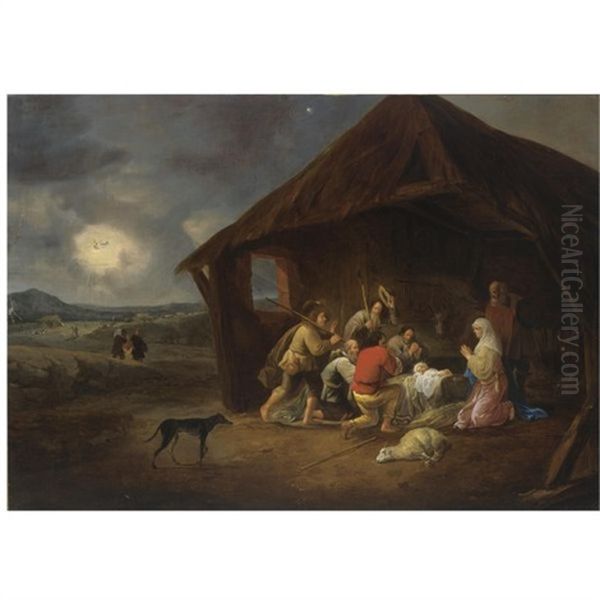 The Adoration Of The Shepherds Oil Painting by Hendrick Potuyl