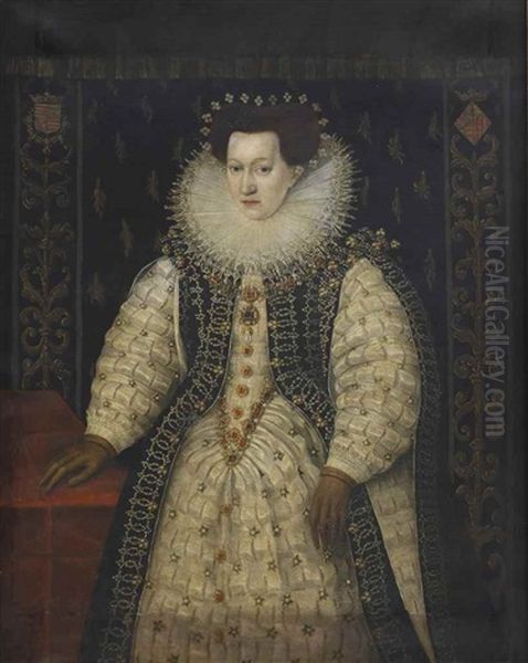 Portrait Of Jeanne, Duchess D'arschot Oil Painting by Frans Pourbus the Elder