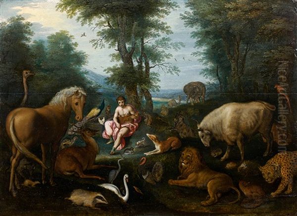 Orphee Charmant Les Animaux Oil Painting by Frans Pourbus the Elder