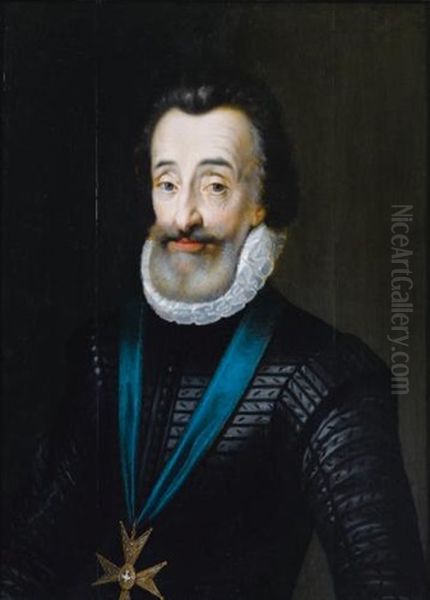 Portrait En Buste D'henri Iv Oil Painting by Frans Pourbus the Elder