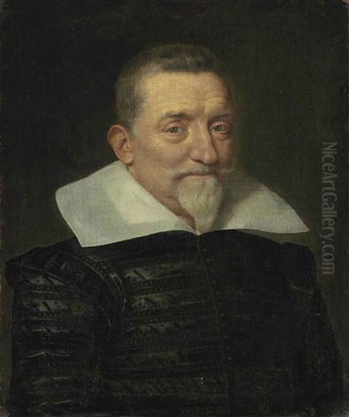 Portrait Of A Gentleman, Bust-length Oil Painting by Frans Pourbus the Elder