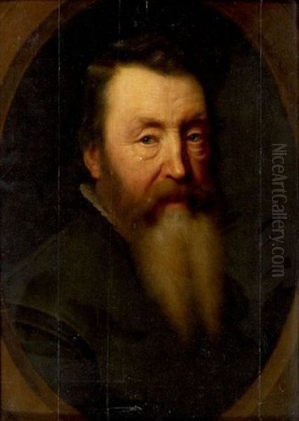 Portrait D'homme Barbu Dans Un Oeil De Boeuf Oil Painting by Frans Pourbus the Elder