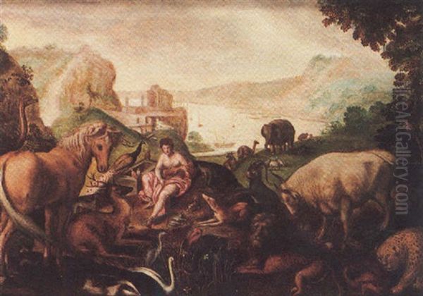 Orpheus Charming The Animals Oil Painting by Frans Pourbus the Elder