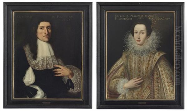 Portraits Of The Illustrious De Polcastro Family Of Padua, Italy Oil Painting by Frans Pourbus the younger