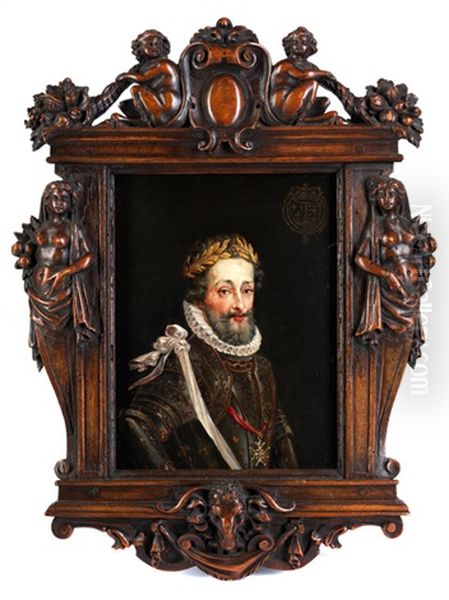 Portrat Heinrichs Iv Oil Painting by Frans Pourbus the younger