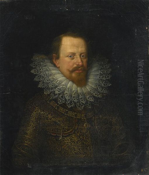 Portrait Of Vincenzo Gonzaga, Duke Of Mantua (1562-1612) Oil Painting by Frans Pourbus the younger