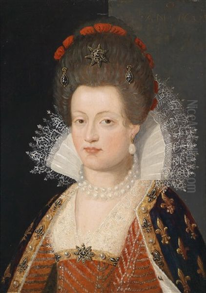 Maria De'medici, Konigin Von Frankreich Oil Painting by Frans Pourbus the younger