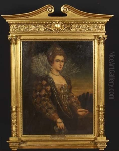 Marie De Medicis Oil Painting by Frans Pourbus the younger