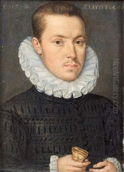 Portrait De Jeune Homme Oil Painting by Frans Pourbus the younger