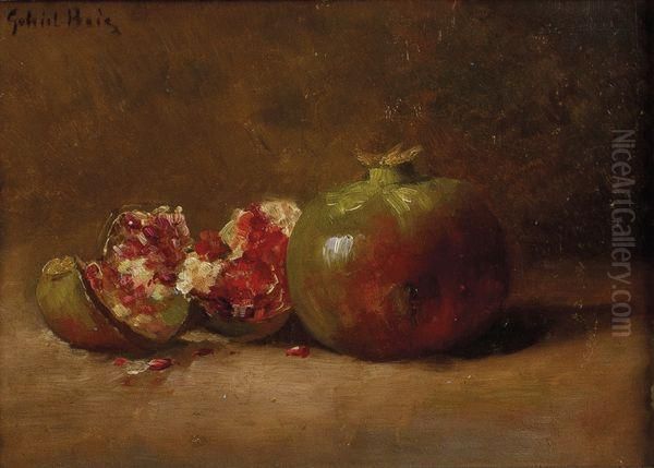 Nature Morte A La Grenade Oil Painting by Charles Boit