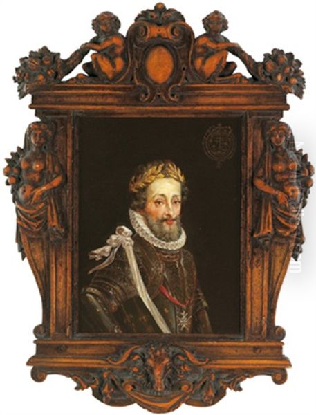 Bildnisbuste Konig Heinrich Iv. Von Frankreich Oil Painting by Frans Pourbus the younger