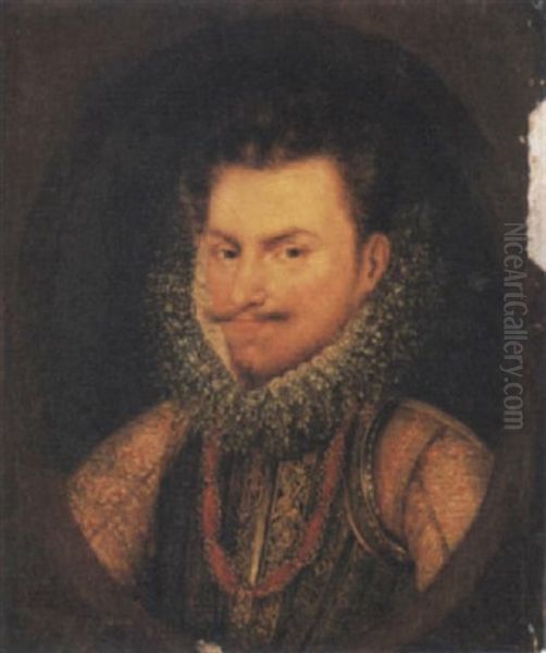 Portrait Of Philips Willem, Count Of Nassau, In An Embroidered Doublet And A Ruff Collar Oil Painting by Frans Pourbus the younger