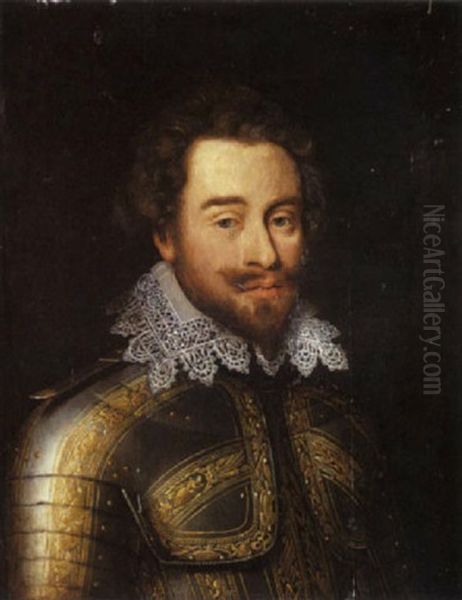 Portrait De Gentilhomme En Armure Oil Painting by Frans Pourbus the younger