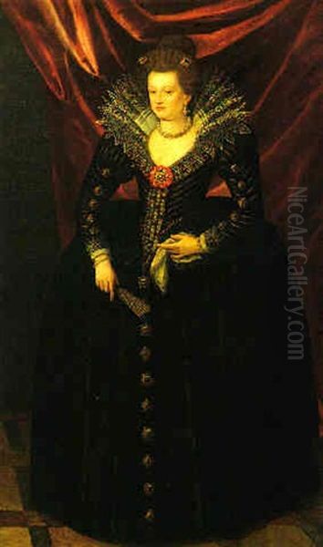 Portrait Of Maria De' Medici Oil Painting by Frans Pourbus the younger