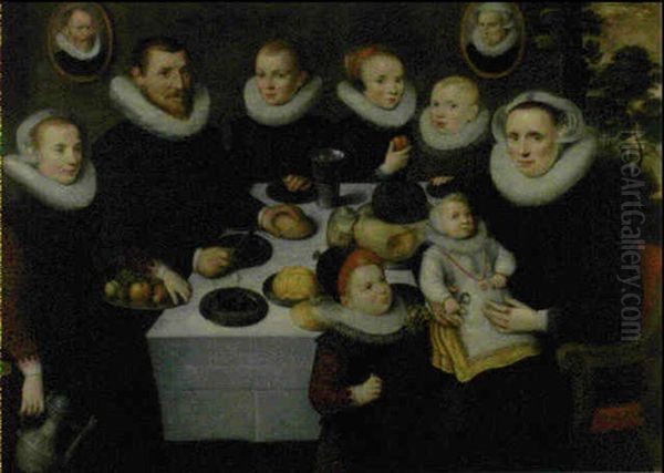 Repas De Famille Oil Painting by Frans Pourbus the younger