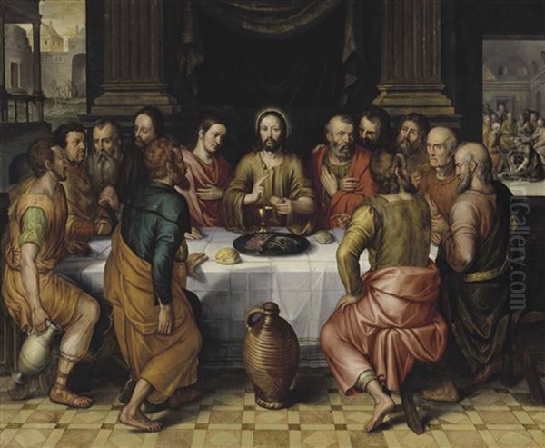 The Last Supper Oil Painting by Pieter Jansz Pourbus