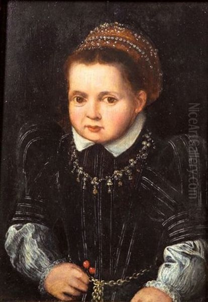 Portrait Of A Child Oil Painting by Pieter Jansz Pourbus