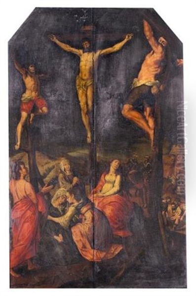 The Crucifixion Oil Painting by Pieter Jansz Pourbus