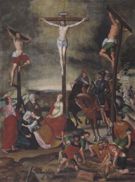 Die Kreuzigung Christi Oil Painting by Pieter Jansz Pourbus