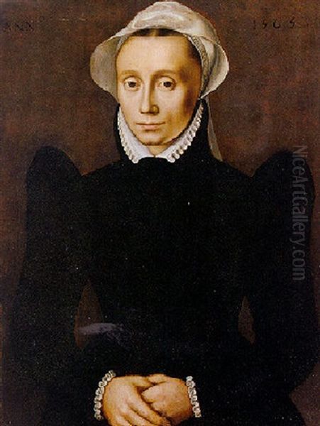 Portrait Of A Lady Oil Painting by Pieter Jansz Pourbus