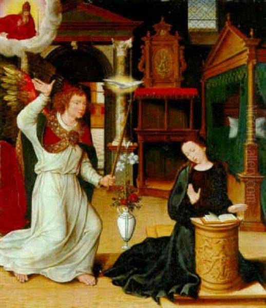 The Annunciation Oil Painting by Pieter Jansz Pourbus