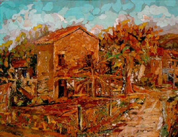 Paysage Provencal Oil Painting by Leon Pourtau