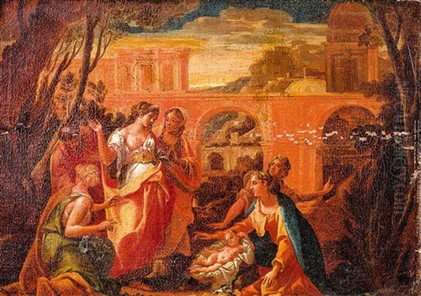 Die Auffindung Mose Oil Painting by Nicolas Poussin