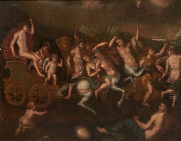 Le Triomphe De Bacchus Oil Painting by Nicolas Poussin