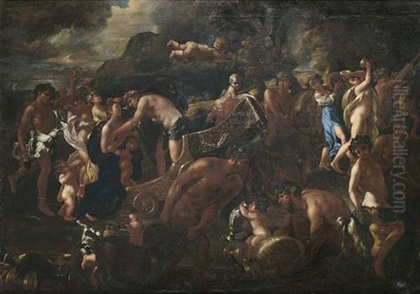 Bacchus Und Ariadne Oil Painting by Nicolas Poussin